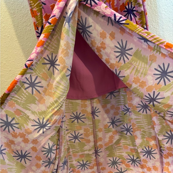 Vera Wang x Anthropologie Pink and Orange Floral Midi Skirt - Picture 6 of 15